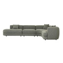 Madrid Curve Croner Sofa - Green Boucle