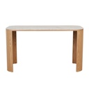 Classique Marble Desk - Matt White Marble - Natural Ash