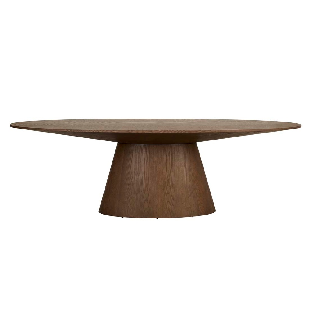 [CLASSIQUE-OVAL-DINING-TABLE-SMOKED-ASH-DT-CLAS-OVL-X] Classique Oval Dining Table - Smoked Ash