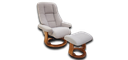 Scania Ergonomic Recliner + Footstool - FABRIC - Zedere