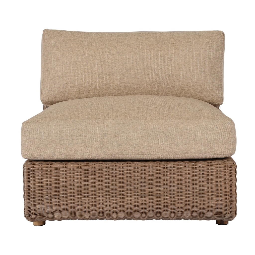 [CLOUD-RETREAT-1-SEATER-CENTRE-SOFA-MACADAMIA-SPECKLE-CACAO-RATTAN-SOF-CLOUD-RET1S-MCSP-CCR] Cloud Retreat 1 Seater Centre Sofa - Macadamia Speckle
