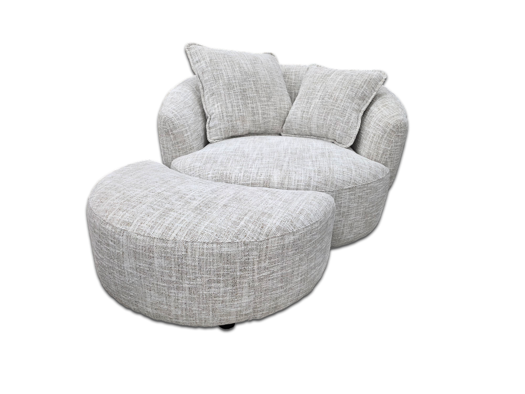 [8830289346713] Penzance Swivel Chair + Ottoman (Optional)