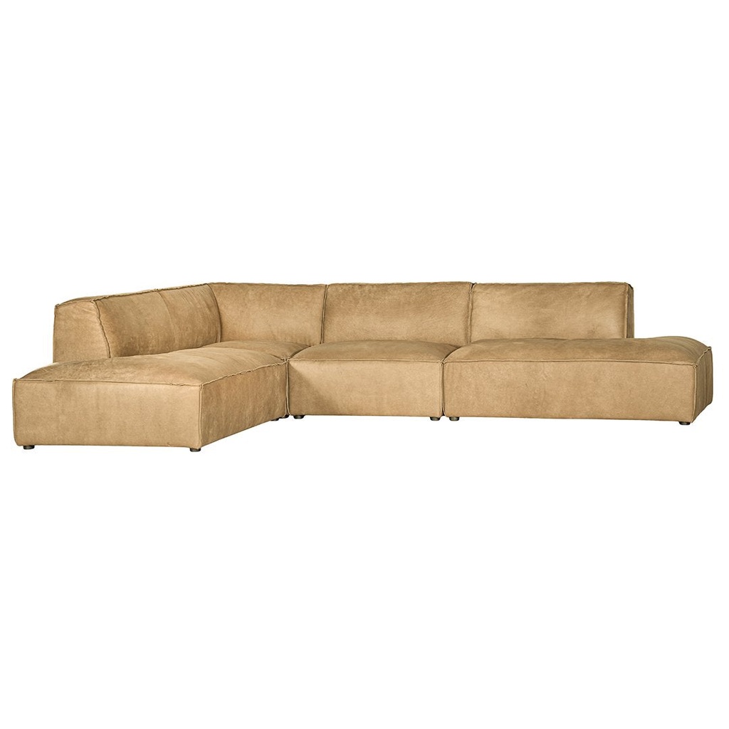 [AK-006CW] Manson Modular Sofa | Aniline Leather | Cashew