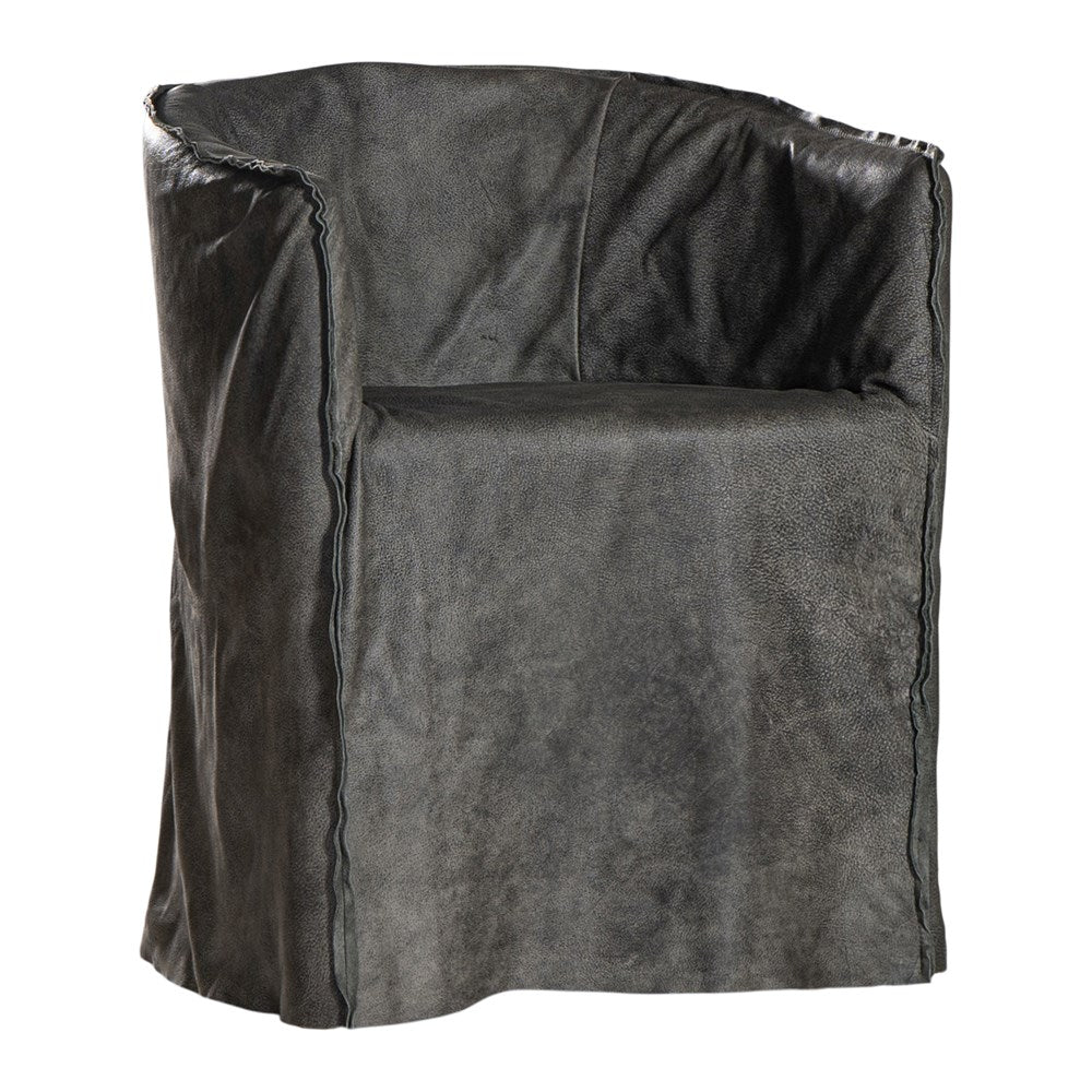 [AK-025AS] Hamilton Dining Chair | Buffalo Leather | African Slate