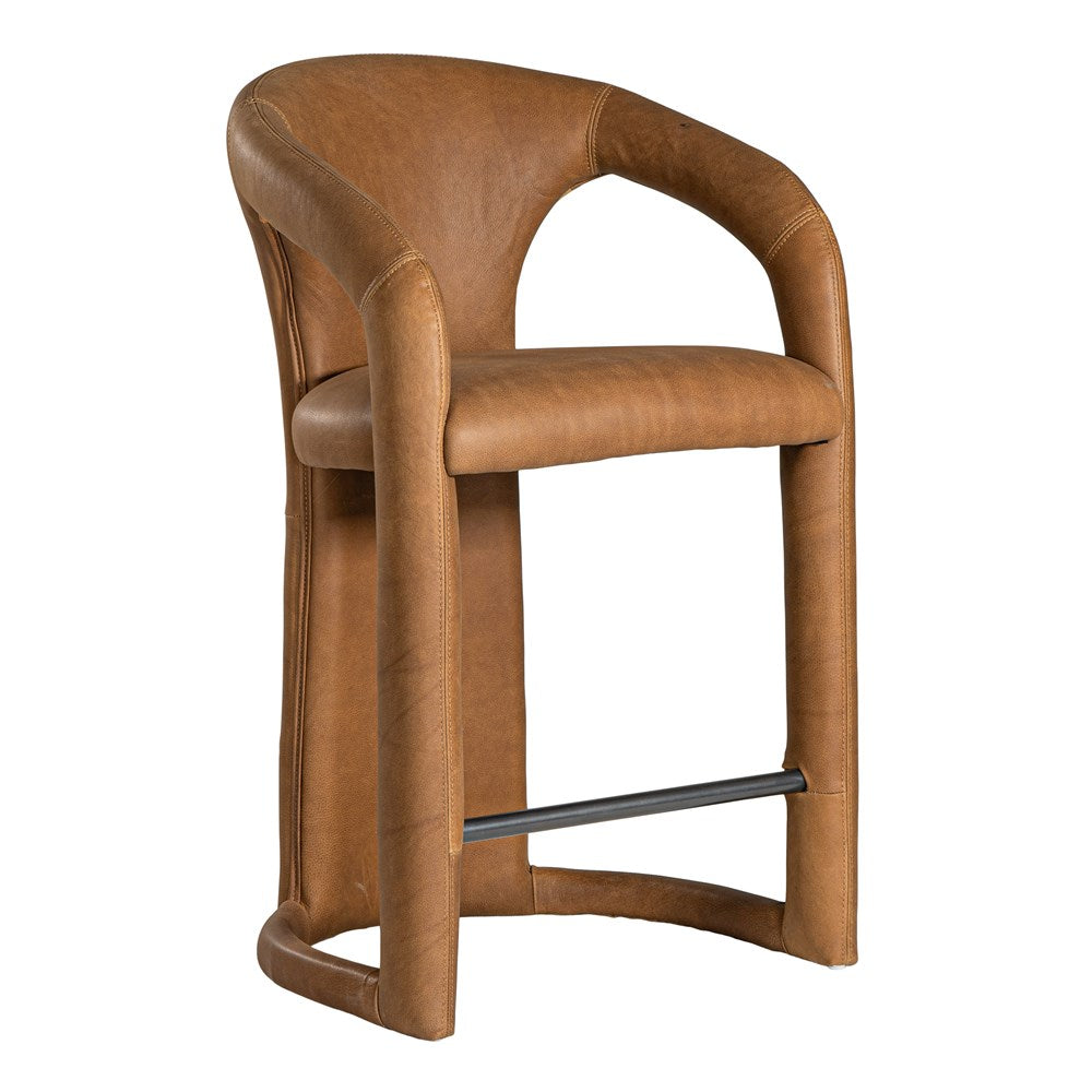 [AS-059L] Fikile Barchair | Leather | Cera Brown