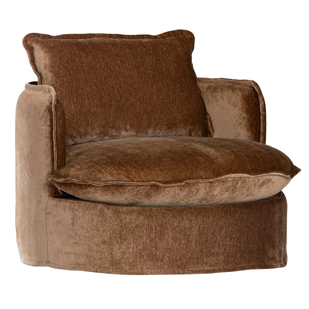 [AS-062BR] Sabora Swivel Chair | Bronze
