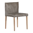 Mayan Dining Chair | Buffalo Leather | Stormy Grey