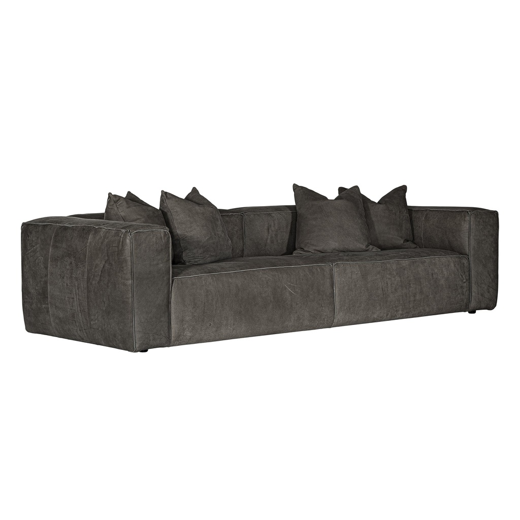 [JS-01AS] Malta Sofa | Buffalo Leather | African Slate