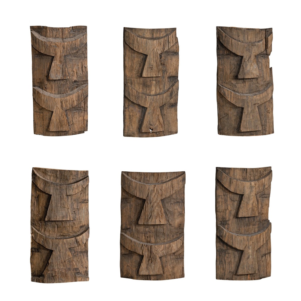 [NC-00293] Naga Antique Hut Bull Panel Set NC-00293