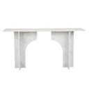 Archer Console Table - Matt White Marble