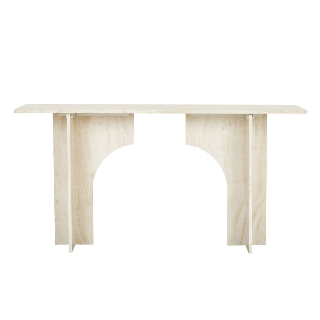 [ARCHER-CONSOLE-TABLE-NATURAL-TRAVERTINE-CONS-ARCHER] Archer Console Table - Natural Travertine