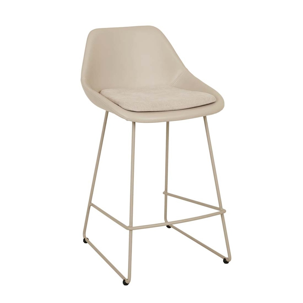 [COOPER-BARSTOOL-SANDSTONE-PU-ALMOND-MILK-BS-COOP-X-ALMOND-MILK] Cooper Barstool - Sandstone PU - Almond Milk