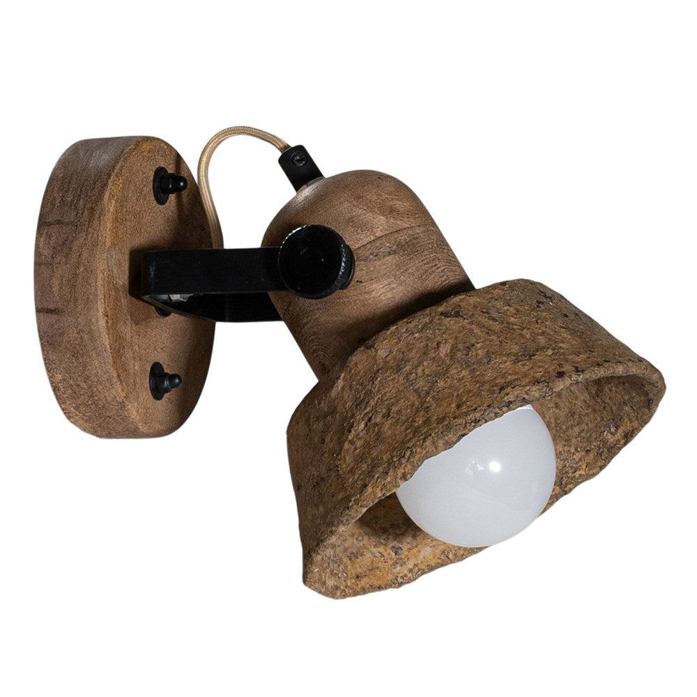 [RI-006DR] Amia Sculptural Composite Wall Sconce | Dark Roast