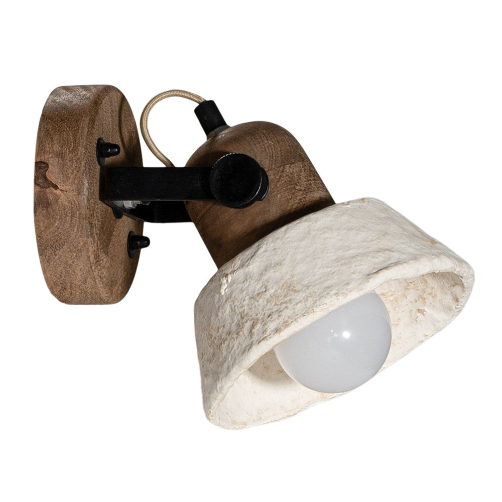 [RI-006LR] Amia Sculptural Composite Wall Sconce | Light Roast