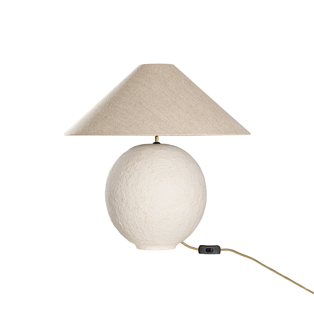 [RI-007SLRA] Sabi Table Lamp | Sculptural Composite | Light Roast | Small