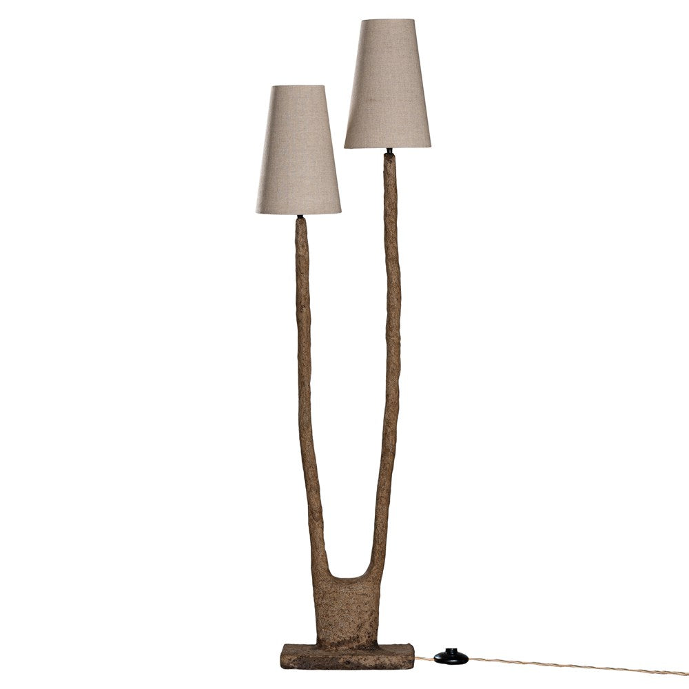 [RI-010DR] Kira Floor Lamp | Sculptural Composite | Dark Roast