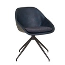 Cooper Spider Leg Office Chair - Vintage Matt Blue PU - Blueberry Speckle