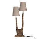 Kira Table Lamp| Sculptural Composite | Dark Roast