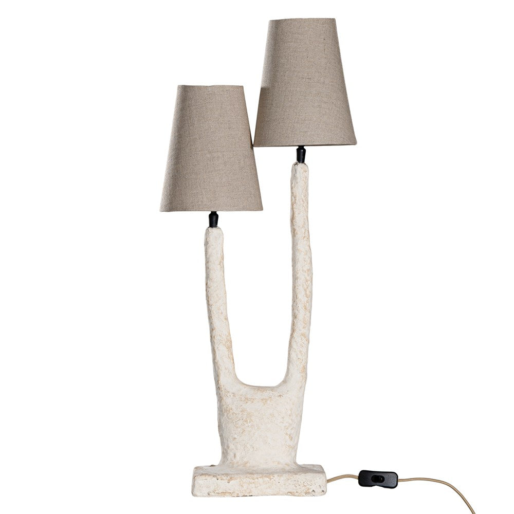 [RI-011LR] Kira Table Lamp | Sculptural Composite| Light Roast