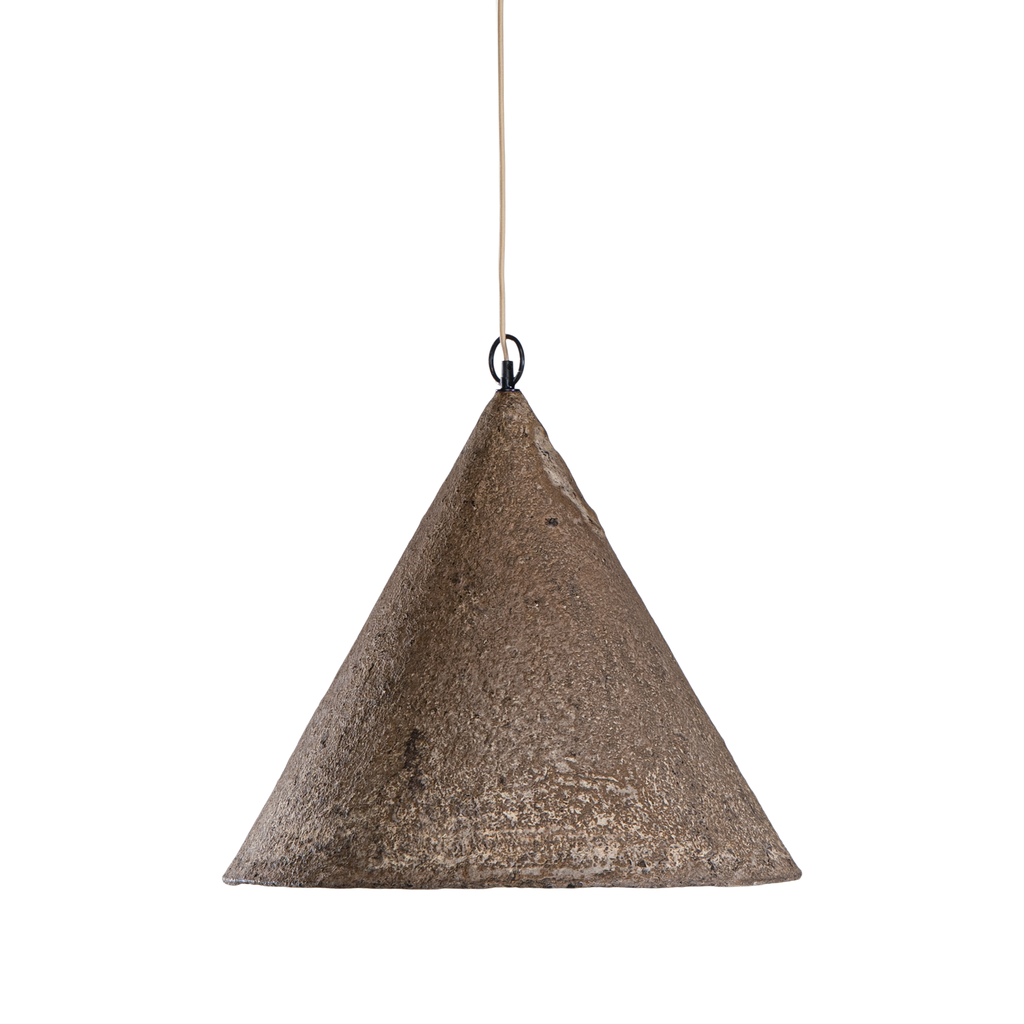 [RI-016TDR] Khufu Pendant | Sculptural Composite | Tall | Dark Roast