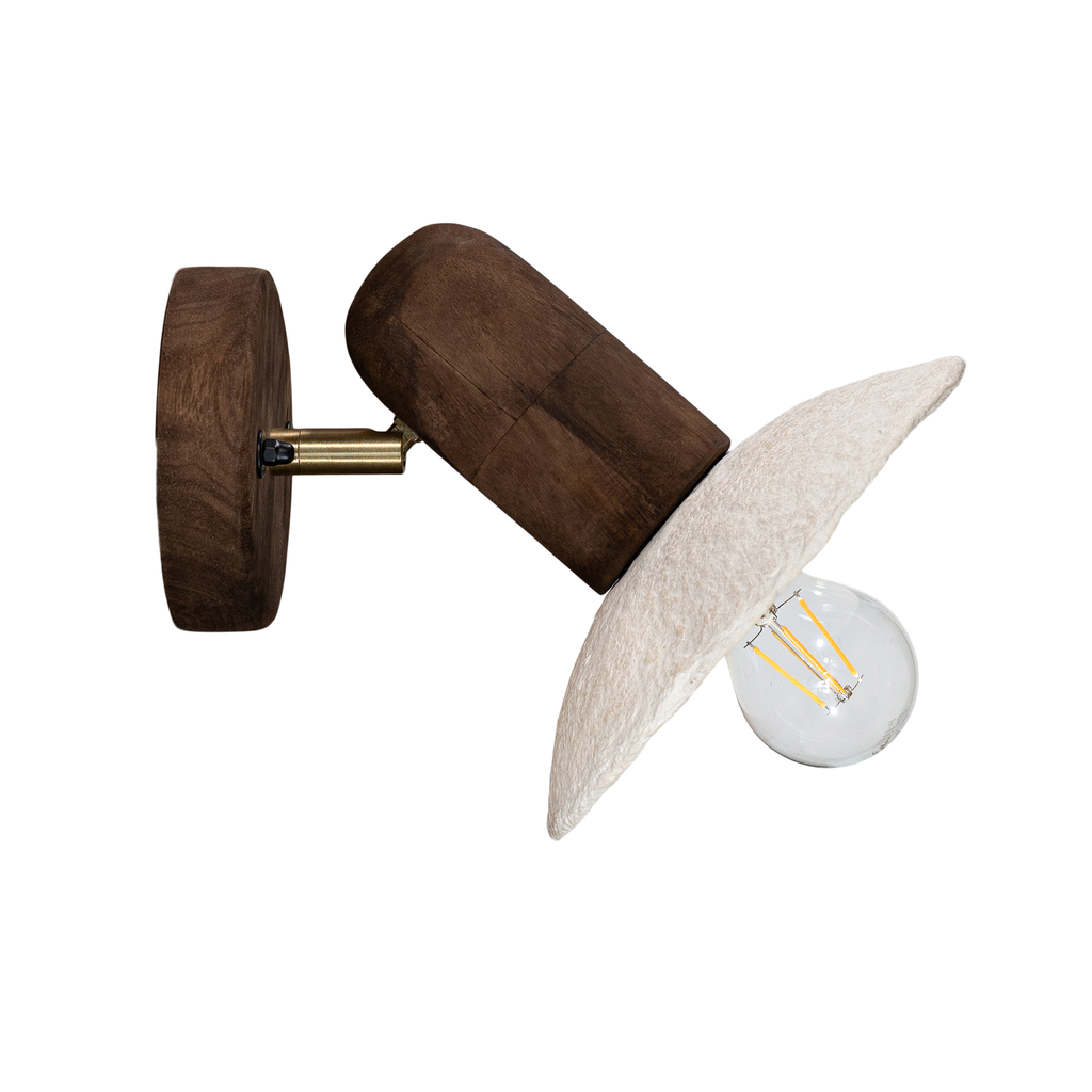 [RI-019LR] Naya Sculptural Composite Wall Sconce | Light Roast