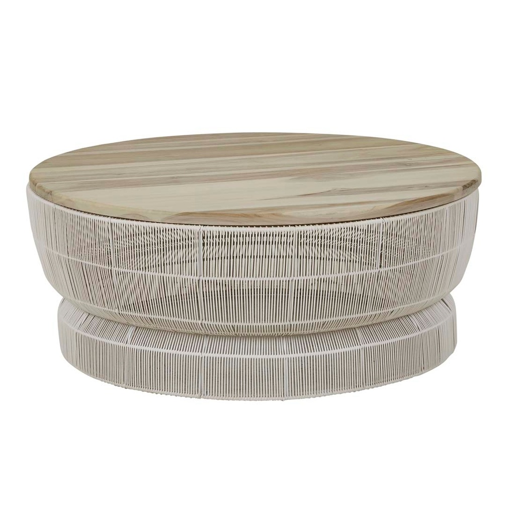 [CORSICA-FLOAT-COFFEE-TABLE-CHALK-AGED-TEAK-CTO-CORS-FLO-AGED-TEAK] Corsica Float Coffee Table - Chalk - Aged Teak