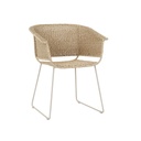 Corsica Isle Dining Armchair - Sagebrush - Linen Metal