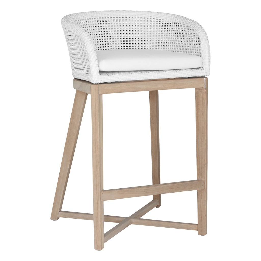 [WC-619WA] Tula Barchair | Polyrattan | White