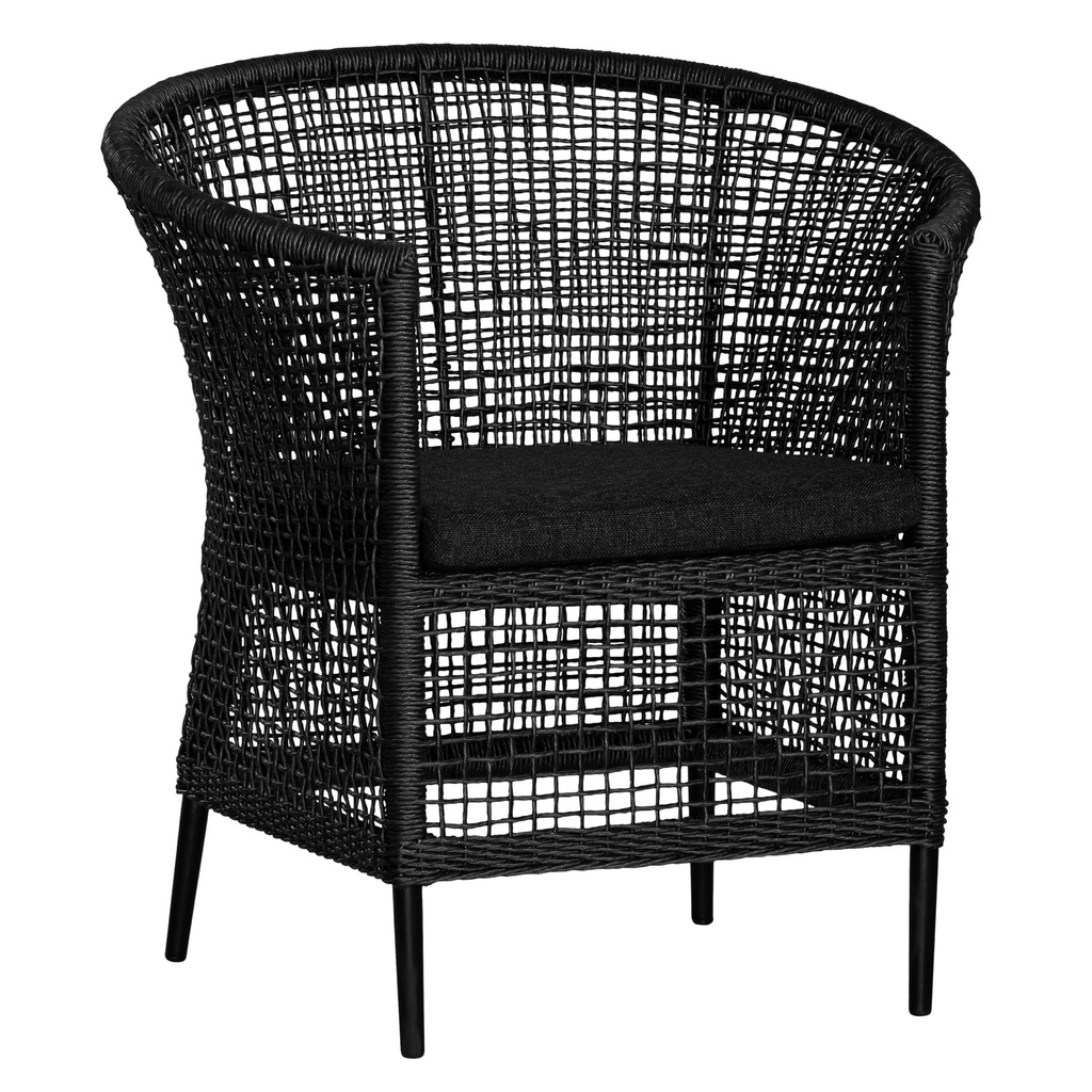 [WC-838B] Sanctuary Outdoor Dining Chair | Black