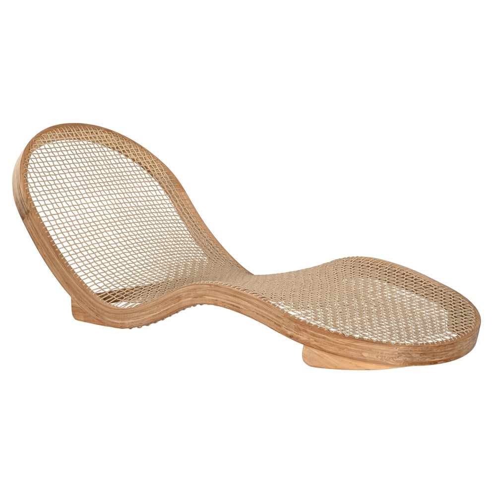 [WC-869N] Corfu Curved Sun Lounger | Natural