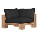 Simbah Sofa Corner Cover | Luxury Black