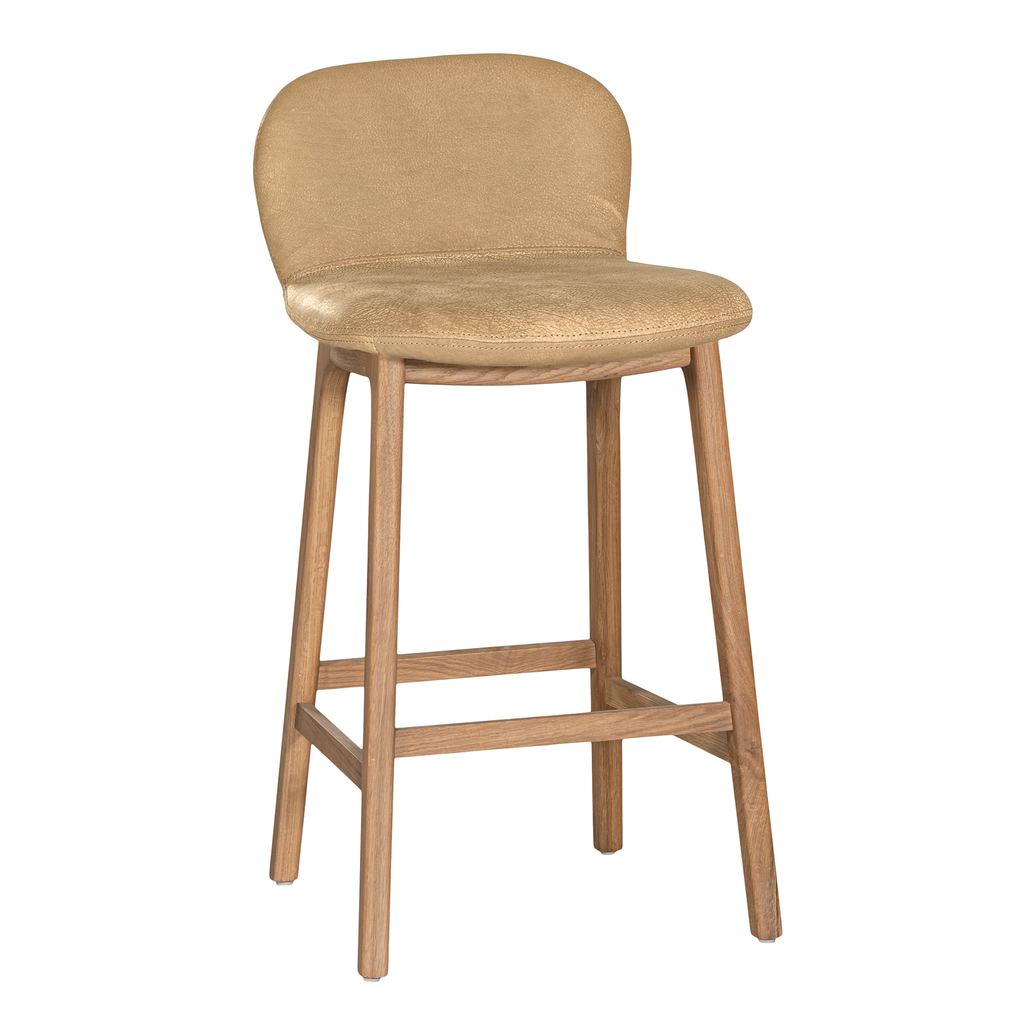 [YH-001CW] Trulli Barchair | Aniline Leather | Cashew