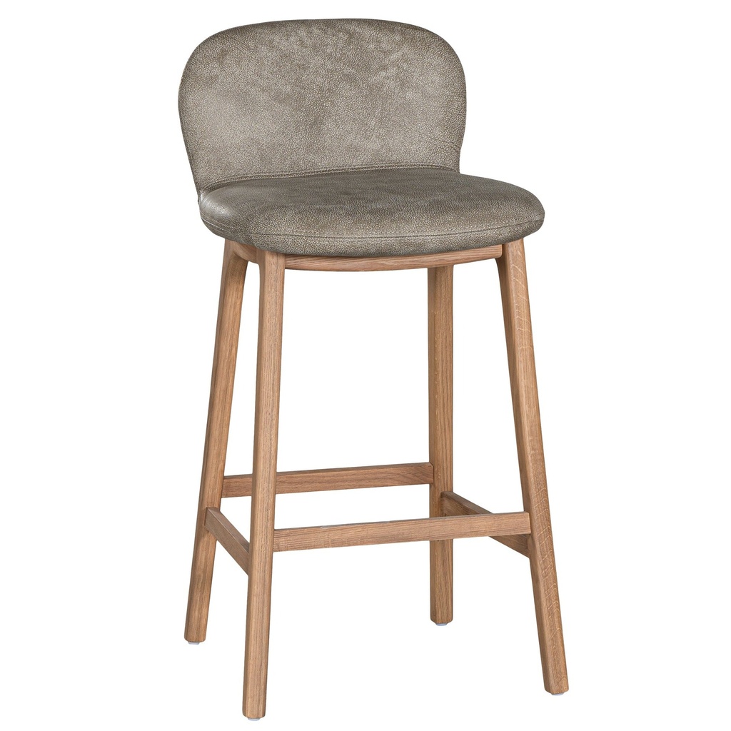 [YH-001EG] Trulli Barchair | Buffalo Leather | Earthy Grey