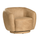 Lucca Swivel | Aniline Leather | Cashew