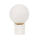 Easton Globe Table Lamp - White Marble