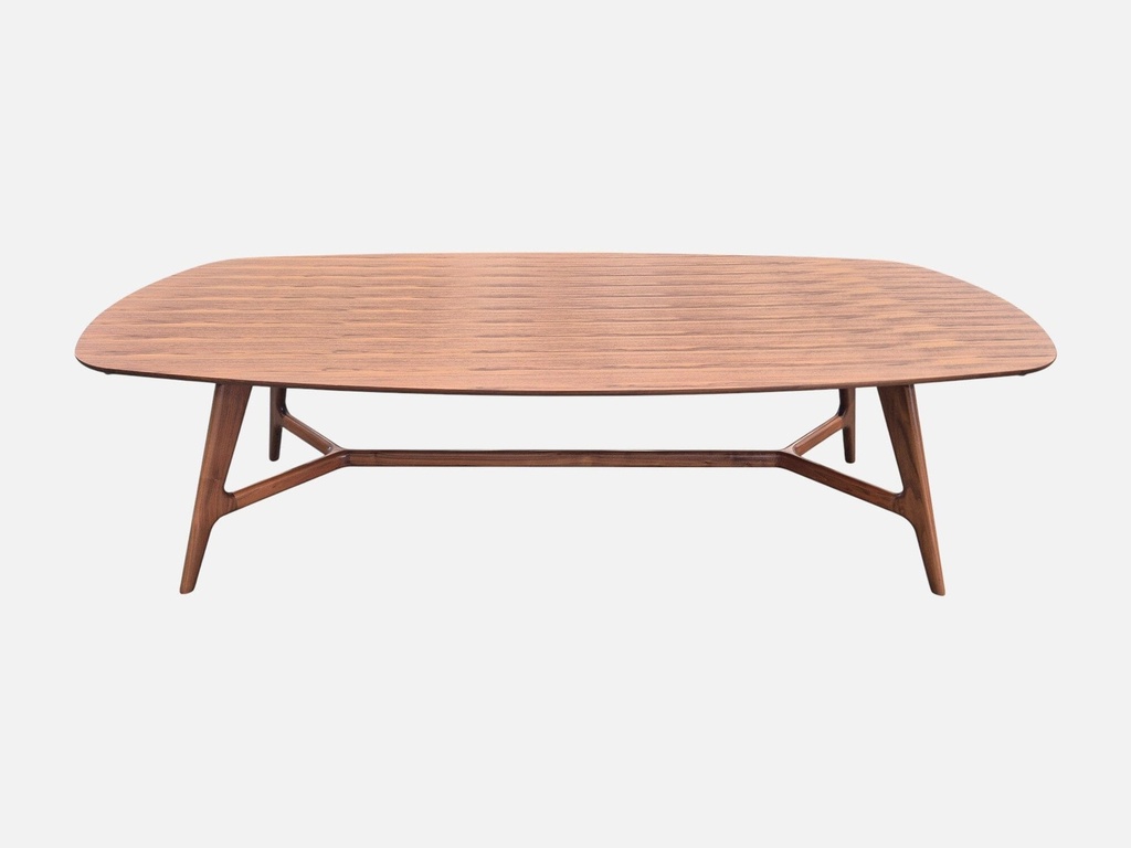 [8761569378532] Johanna Elliptical Timber Table in Walnut