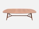 Johanna Elliptical Timber Table in Walnut