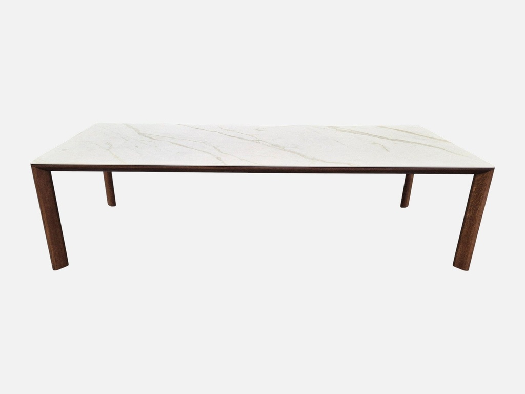 [8785636753636] Otway Ceramic Dining Table 280cm Light Walnut
