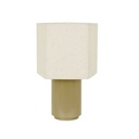 Easton Hex Table Lamp - Khaki - Linen