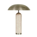 Easton Tilt Table Lamp - Travertine - Antique Pewter