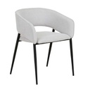 Eliza Dining Armchair - River Pebble - Matt Black