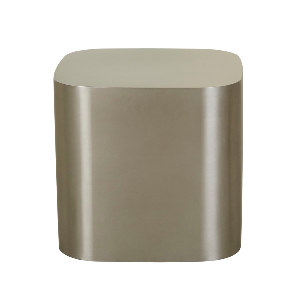 [ELLE-BEND-SIDE-TABLE-BRUSHED-STAINLESS-STEEL-LTO-ELL-BEND] Elle Bend Side Table - Brushed Stainless Steel