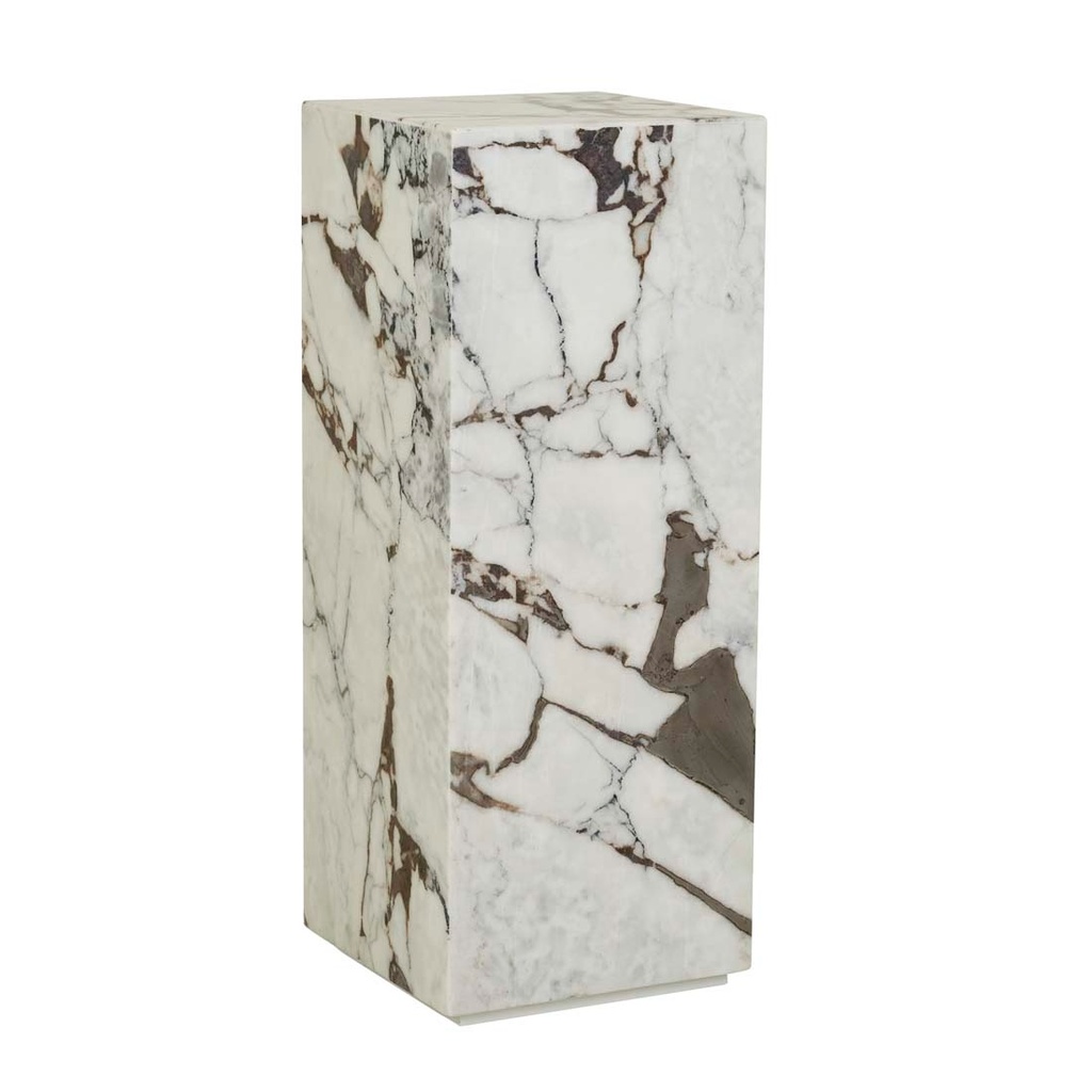 [ELLE-BLOCK-PLINTH-MATT-OCEAN-MARBLE-DEC-ELL-BLO-PLI-900] Elle Block Tall Plinth - Matt Ocean Marble