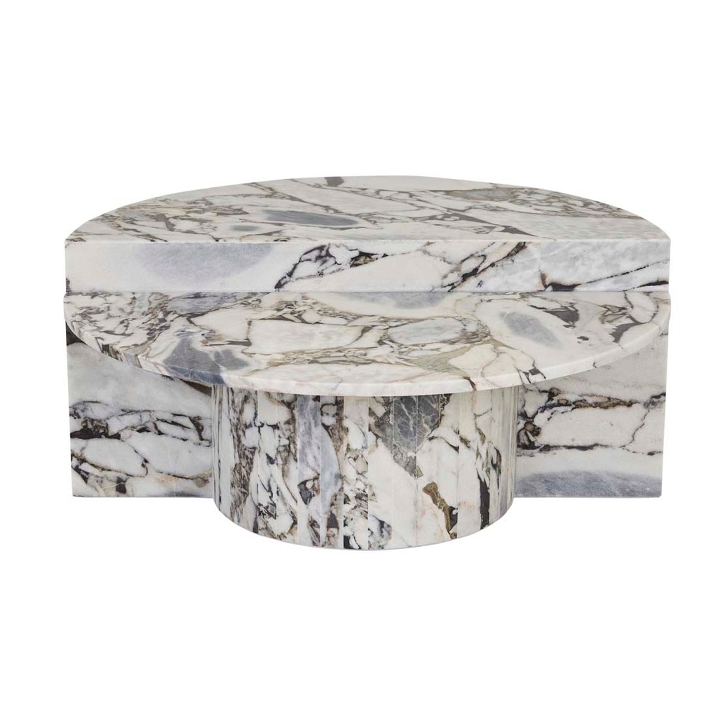 [ELLE-LUNE-COFFEE-TABLE-NATURAL-OCEAN-MARBLE-CT-ELL-LUNE] Elle Lune Coffee Table - Natural Ocean Marble