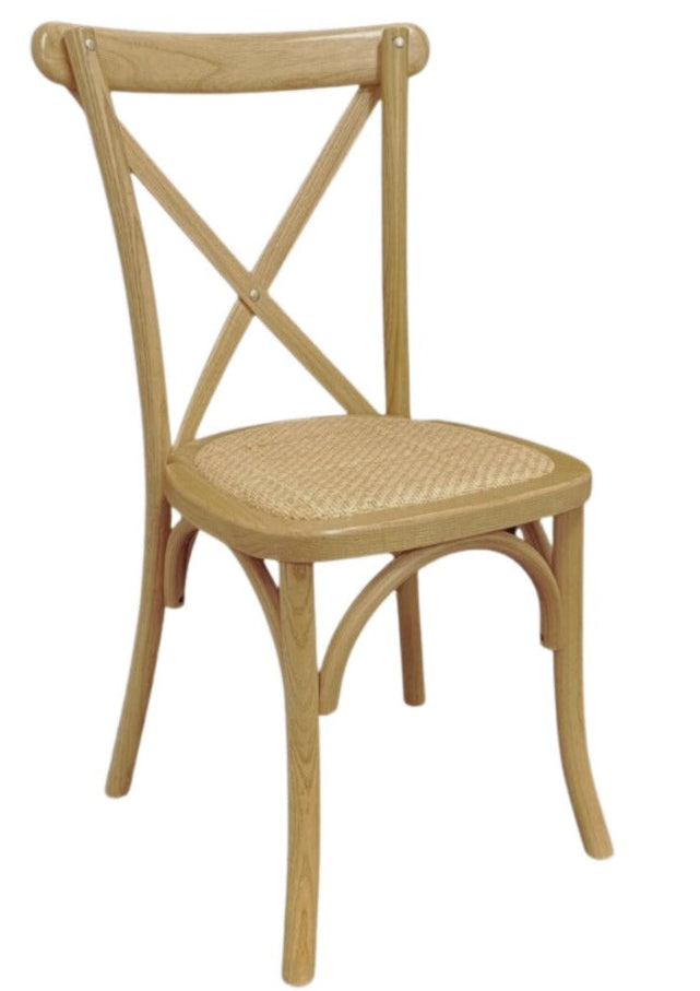 [NF010049 BB] In Stock - Athena Two Cross Back Chair - Rattan Seat