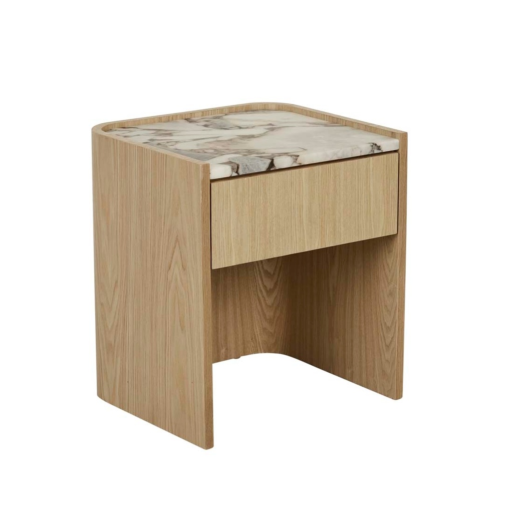 [ELSIE-BEDSIDE-MATT-OCEAN-MARBLE-NATURAL-ASH-SIDE-ELSIE-X-NATURAL-ASH] Elsie Bedside - Matt Ocean Marble - Natural Ash