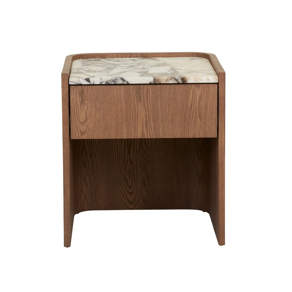 [ELSIE-BEDSIDE-MATT-OCEAN-MARBLE-SMOKED-ASH-SIDE-ELSIE-X-SMOKED-ASH] Elsie Bedside - Matt Ocean Marble - Smoked Ash