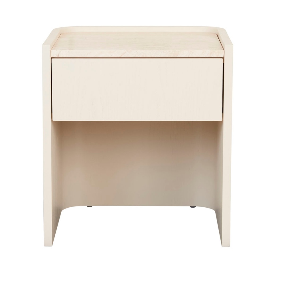 [ELSIE-BEDSIDE-NATURAL-TRAVERTINE-SHELL-SIDE-ELSIE-X-SHELL] Elsie Bedside - Natural Travertine - Shell
