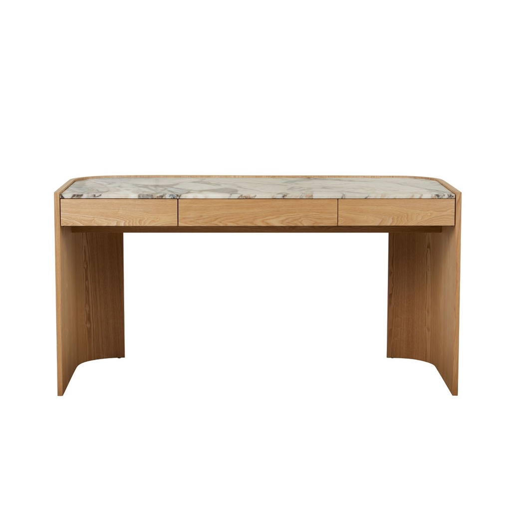 [ELSIE-MARBLE-DESK-MATT-OCEAN-MARBLE-NATURAL-ASH-DESK-ELSIE-NATURAL-ASH] Elsie Marble Desk - Matt Ocean Marble - Natural Ash