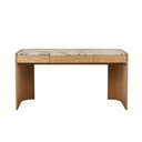 Elsie Marble Desk - Matt Ocean Marble - Natural Ash